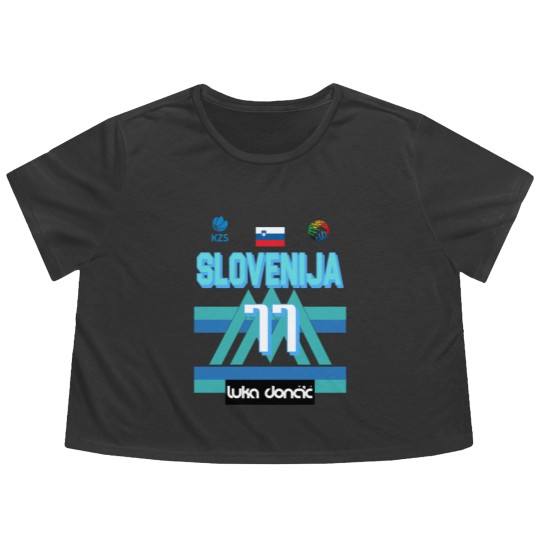 Discover Luka Doncic Slovenija Fan Design - Luka Doncic - Flowy Cropped Tees