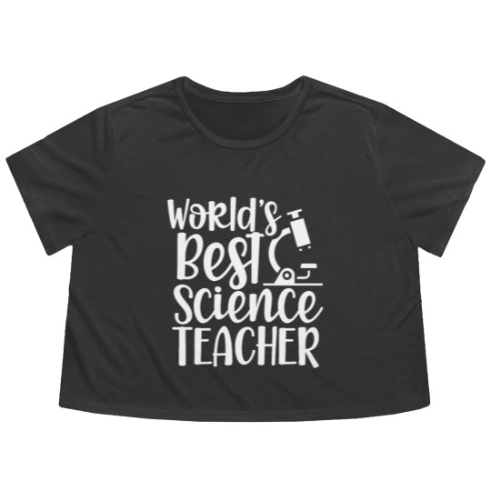 Discover World's Best Science Teacher Teaching Classes Flowy Cropped Tees