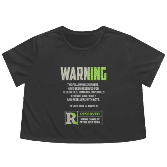 Discover Warning Jordan 5 Green Bean Matching Sneaker Flowy Cropped Tees