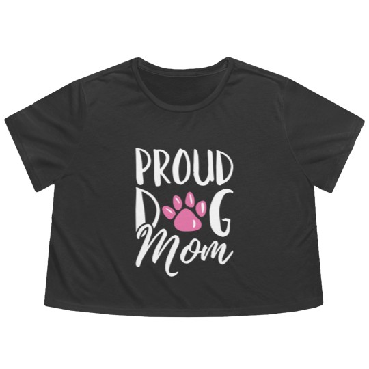 Discover Proud Dog Mom - Proud Dog Mom - Flowy Cropped Tees