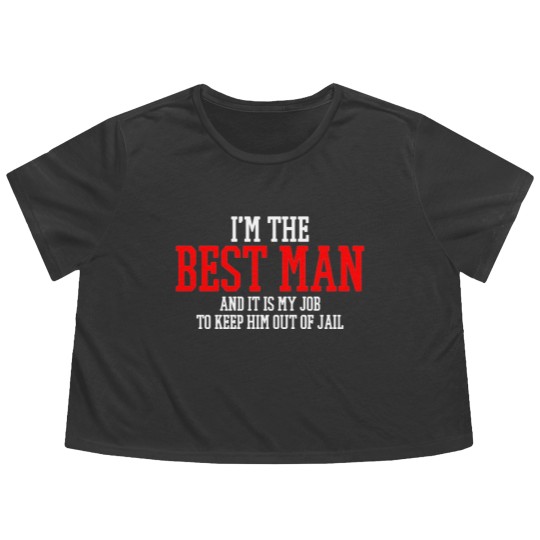 Discover Best Man Wedding Flowy Cropped Tees