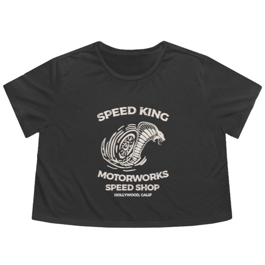 Discover Speed King Motorworks Speed Shop Hollywood, Calif - Speed King Motorworks Cobra Kai - Flowy Cropped Tees