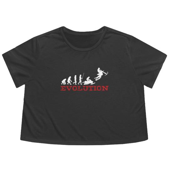 Discover Extreme Snowbike Evolution Snow Bike Sports Gift - Biking - Flowy Cropped Tees