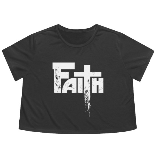 Discover Faith Cross Flowy Cropped Tees