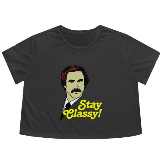 Discover Stay Classy! - Anchorman - Flowy Cropped Tees