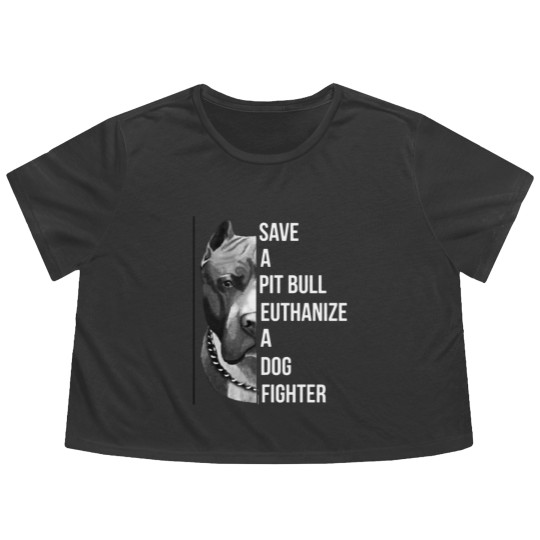 Discover save a pitbull euthanize a dog fighter pitbull Flowy Cropped Tees