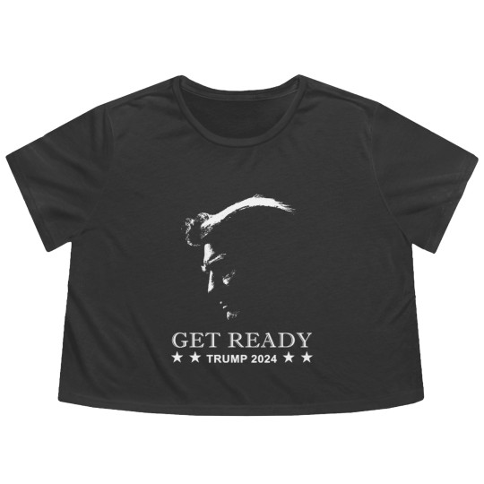 Discover Get Ready: USA Donald Trump 2024 Presidential Election - Trump 2024 - Flowy Cropped Tees