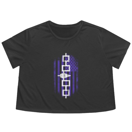 Discover Iroquois American Flag Iroquois and USA Design Flowy Cropped Tees