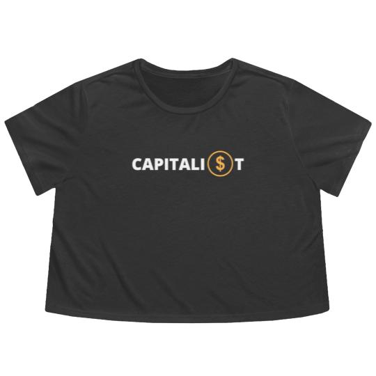 Discover Capitalism And Capitalist Flowy Cropped Tees