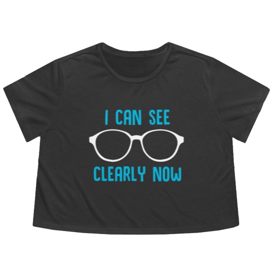 Discover I Can See Clearly Now Flowy Cropped Tees