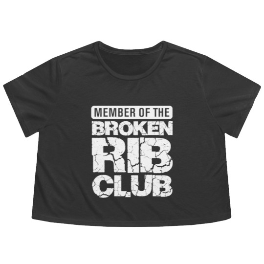 Discover Broken Rib Club Member - Injured Bones and Ribs Flowy Cropped Tees