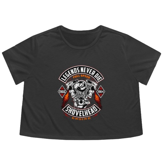 Discover 1966-1984 MOTOR Motorcycles Oldschool Choppers Flowy Cropped Tees