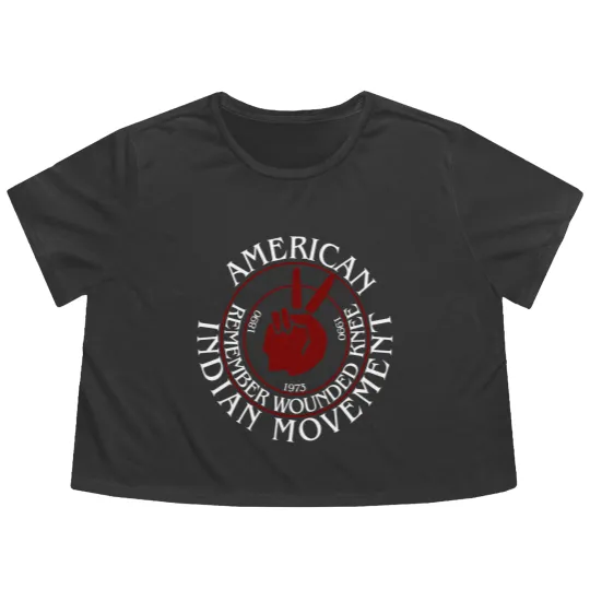Discover American Indian Movement - American Indian Movement - Flowy Cropped Tees