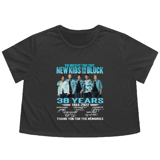 Discover NKOT Block Signture The Memories The MixTape Tour 2022 Flowy Cropped Tees