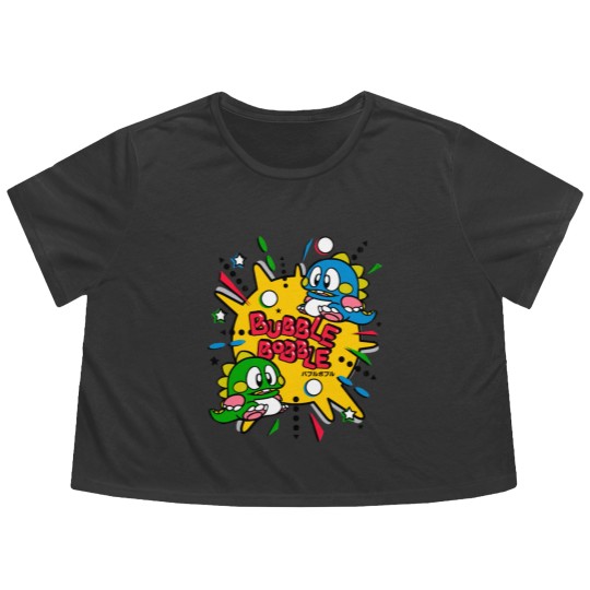 Discover Bubble Bobble - Bubble Bobble - Flowy Cropped Tees