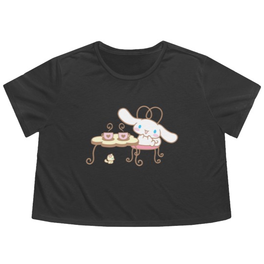 Discover Cinnamoroll Cafe Flowy Cropped Tees
