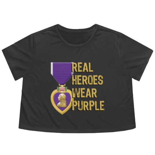 Discover Purple Heart Military Real Heroes Wear Purple Flowy Cropped Tees