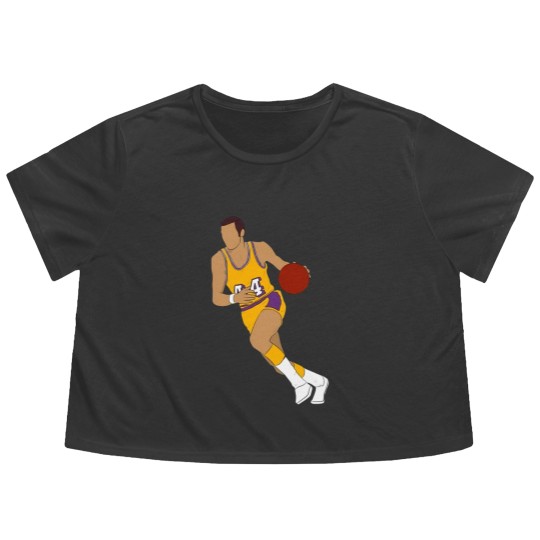 Discover The Logo - Jerry West - Flowy Cropped Tees