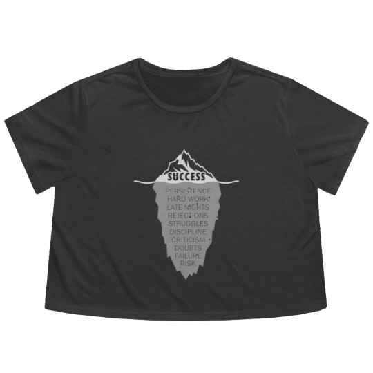 Discover Success Iceberg Illusion Concept - Vintage Grunge Flowy Cropped Tees