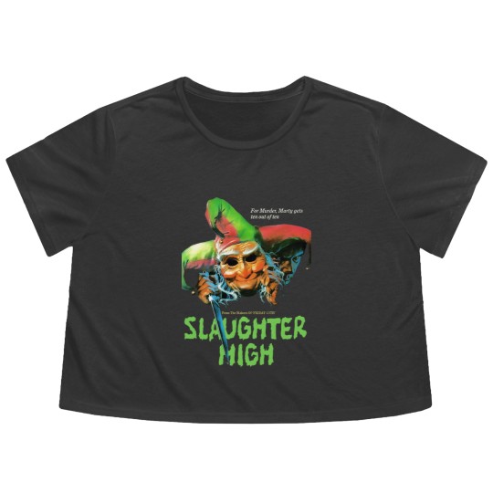 Discover Slaughter High Large Horror Movie Flowy Cropped Tees