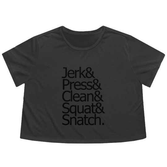 Discover jerk & press & clean & squat & snatch Flowy Cropped Tees