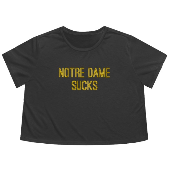 Discover ND Sucks (Gold Text) - ND Sucks - Flowy Cropped Tees