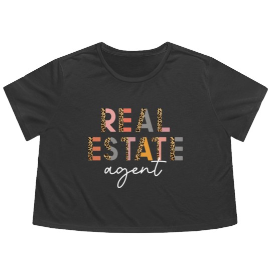 Discover REAL ESTATE AGENT Flowy Cropped Tees