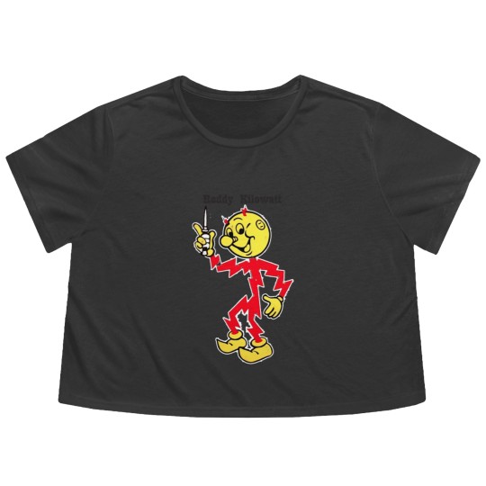 Discover vintage reddy kilowatt - Electricity - Flowy Cropped Tees