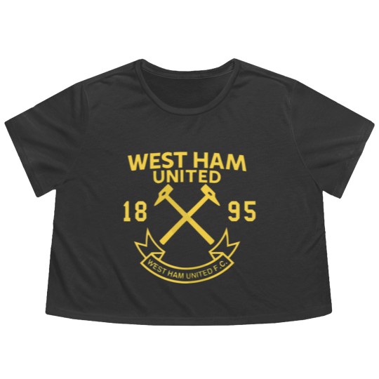 Discover West Ham United Chest Crest Zip Flowy Cropped Tees