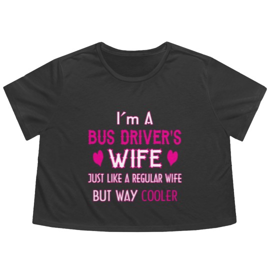 Discover Bus Driver's Wife Flowy Cropped Tees