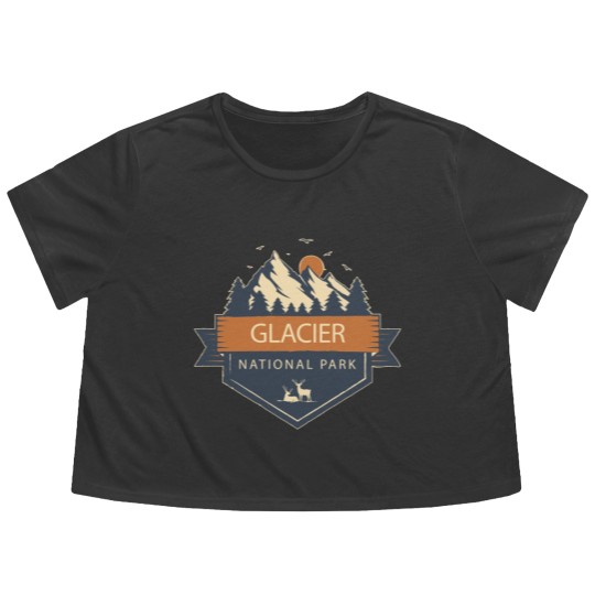 Discover Glacier National Park - Glacier National Park - Flowy Cropped Tees