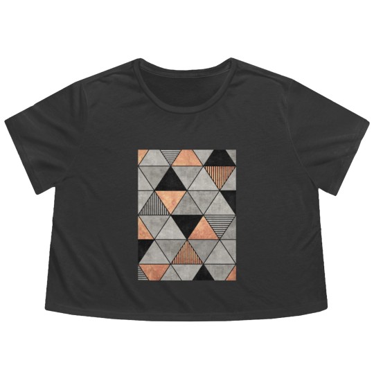 Discover Concrete and Copper Triangles 2 - Triangle - Flowy Cropped Tees