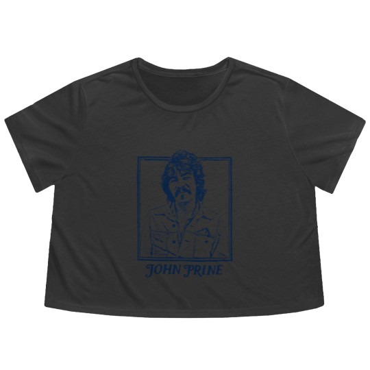 Discover John Prine // Retro Style Folk Music Design - John Prine - Flowy Cropped Tees