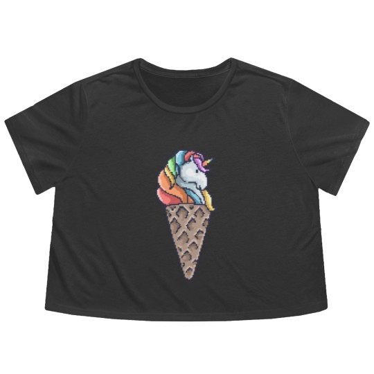 Discover ice cream Unicorn Cone Flowy Cropped Tees
