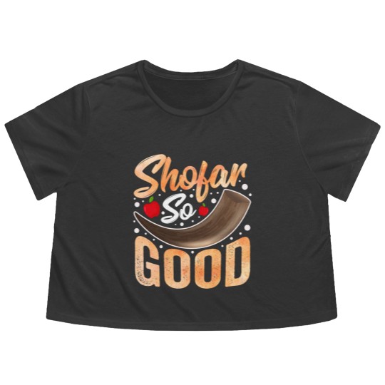 Discover Shofar So Good Rosh Hannukah Chanukkah Jewish Flowy Cropped Tees