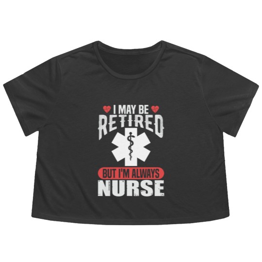 Discover Retired Nurse Flowy Cropped Tees