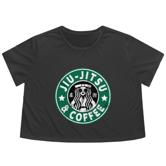 Discover JIU JITSU AND COFFEE - FUNNY BRAZILIAN JIU JITSU - Jiu Jitsu - Flowy Cropped Tees