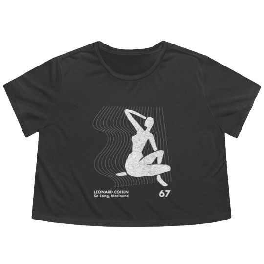 Discover Leonard Cohen / Minimalist Artwork Design - Leonard Cohen - Flowy Cropped Tees