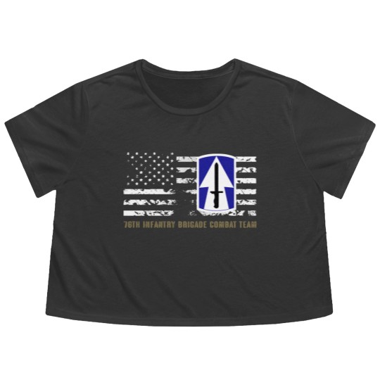 Discover 76th Infantry Brigade Combat Team - 76th Infantry Brigade Combat Team - Flowy Cropped Tees