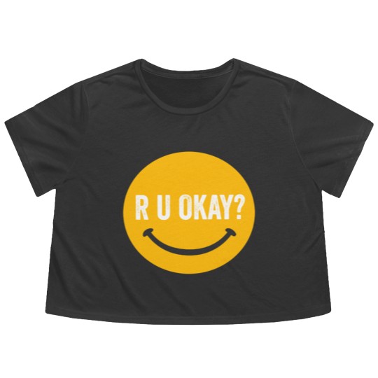 Discover R U Okay Flowy Cropped Tees