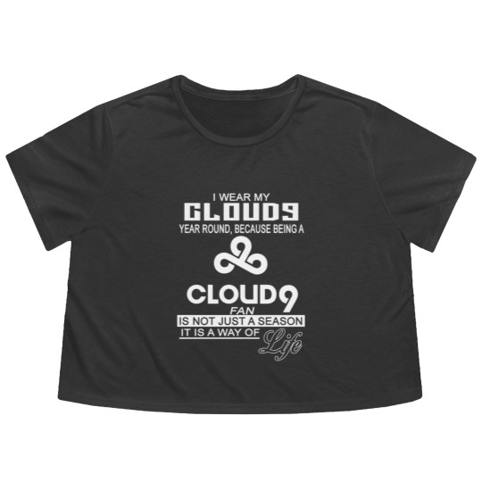 Discover Cloud 9 - I wear my cloud 9 year round Flowy Cropped Tees