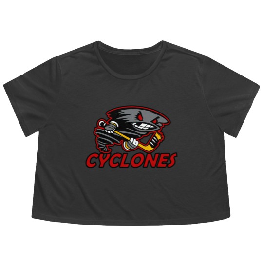Discover Cyclones Hockey Logo - Cyclones Hockey - Flowy Cropped Tees