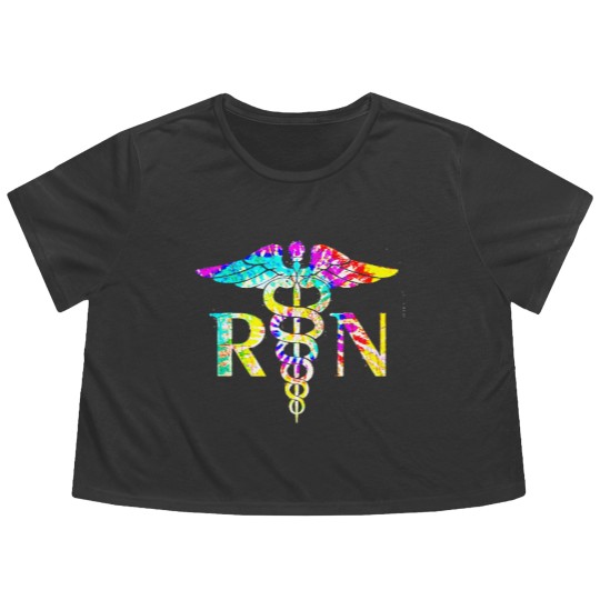 Discover Lovely Rn Registered Nurse Tie Dye Lovely Rn Registered Nurse Tie Dye Flowy Cropped Tees