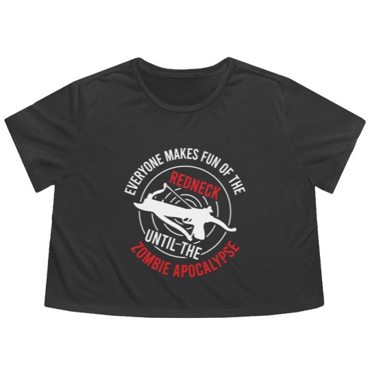 Discover Zombie Flowy Cropped Tees "Everyone Makes Fun Of The Redneck Flowy Cropped Tees
