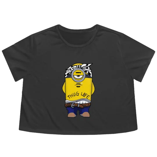 Discover Minion Thug Life - 90s Rap And The Minions - Flowy Cropped Tees