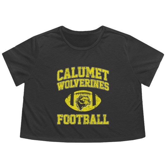 Discover Calumet Wolverines Football - Red Dawn - Flowy Cropped Tees