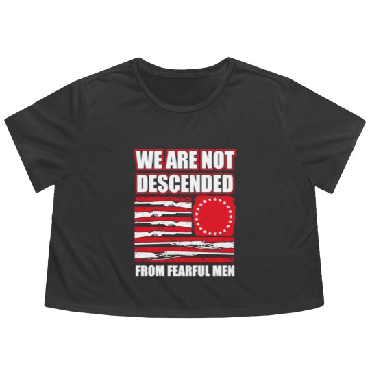 Discover we are not descended from fearful men Flowy Cropped Tees