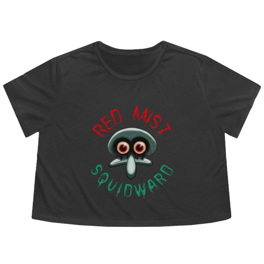 Discover Red Mist Squidward - Scary - Flowy Cropped Tees