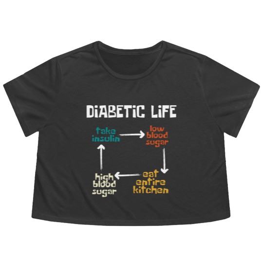 Discover Diabetic Life Diabetes Awareness Month Insulin Flowy Cropped Tees