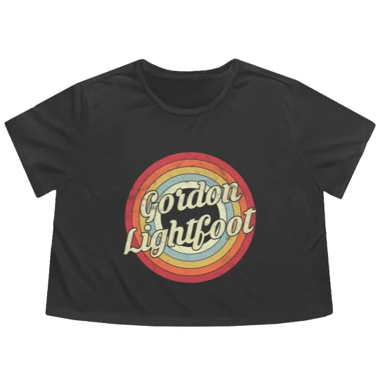 Discover Gordon Lightfoot - Retro Vintage - Gordon Lightfoot - Flowy Cropped Tees